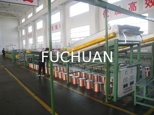 55Kw 40Pcs Wire Tinning Machine Inverter Control With 8 Inch Take Up Bobbin