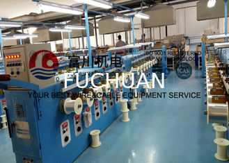 16 Pcs Round Copper Wire Annealing Machine 100m/Min Sky Blue With Brush Pay Off