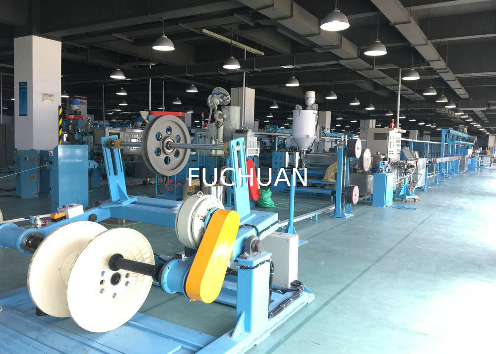 PU Plastic Extrusion Line / electric wire making machine With Tension