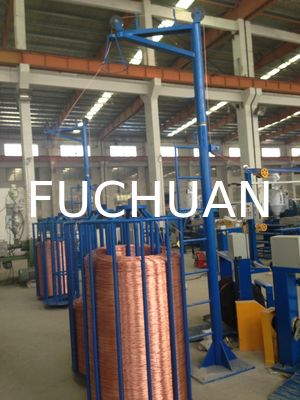 Blue Single Shaft Wire Bunching Machine Take Up 630mm Bunched Copper Wire