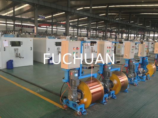 Frame Type Copper Wire Double Twist Bunching Machine Passive Pay Off Apple Green