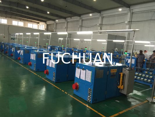 7.5Kw Wire Twisting Machine FUCHUAN 2.5Kgf Sky Blue Wire Buncher Equipment