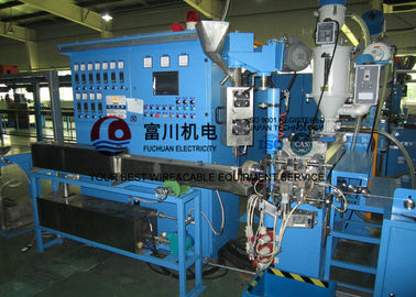 Photovoltaic 50 Cable Extrusion Machine Non - Halogen Flame Resistant Wire Dia 0.6-4mm