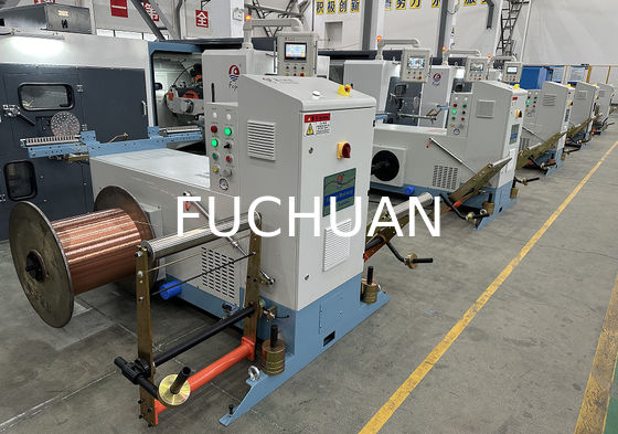 Bare Copper Wire Bunching Machine With Electric Changing Pitches Twist Direction S Or Z And PLC Control System