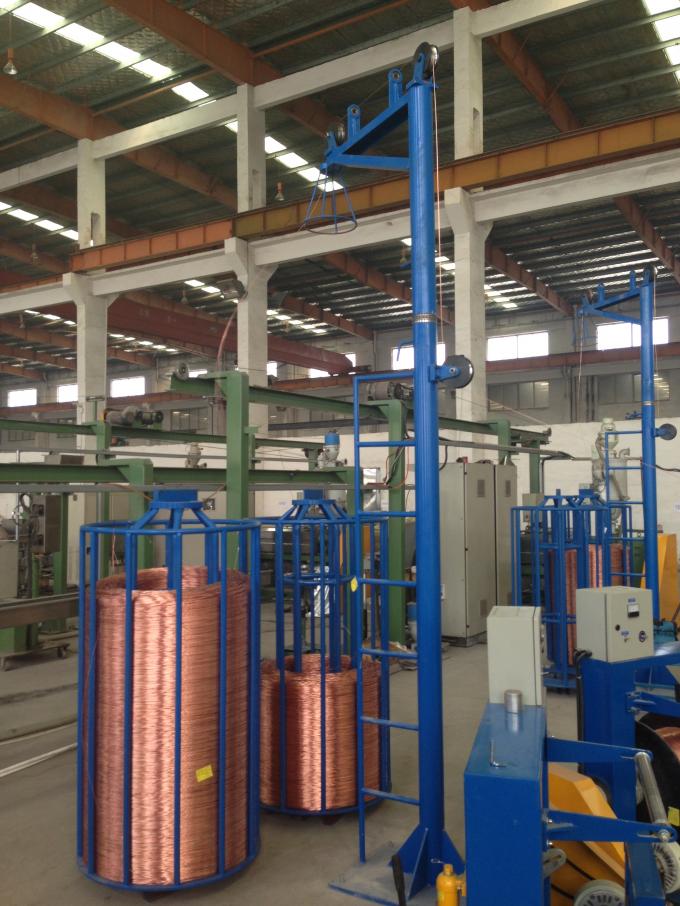 Blue Single Shaft  Wire Take Up Machine 630mm For Bunched Copper Wire