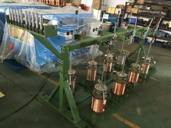 Blue Normal Wire Twisting Machine Double Twist For Bunched Copper Wire Pay Off 2