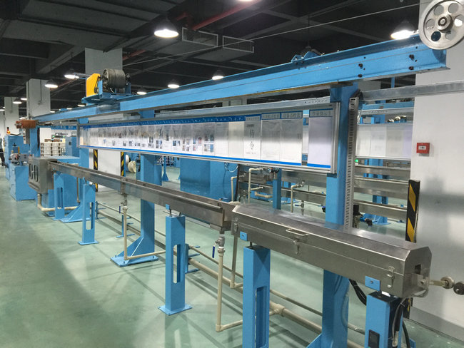 Sky Blue Plastic Extrusion Line , electrical wire making machine Max Speed 600M/min 1
