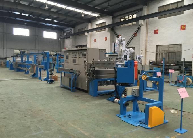 Durable plastic extrusion equipment cable extrusion machine With 1000mm Pay Off Bobbin 0