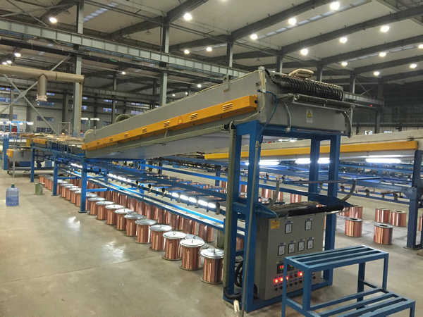 Round Copper Wire Annealing Machine Sky Blue With Water Seal Protection 1