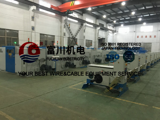 Sky Blue Copper Wire Bunching Machine / PLC Cable Twisting Machine
